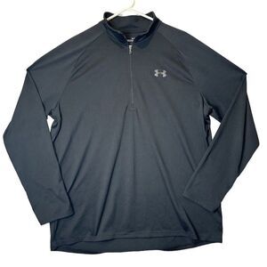 Under Armour Men's Heat Gear Half-Zip Pullover Black XL‎ Long Sleeve Loose Fit